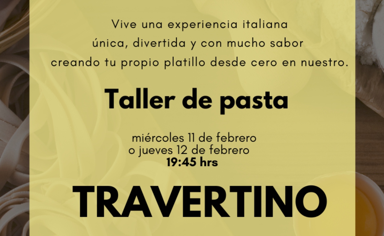 Travertino: taller de pastas